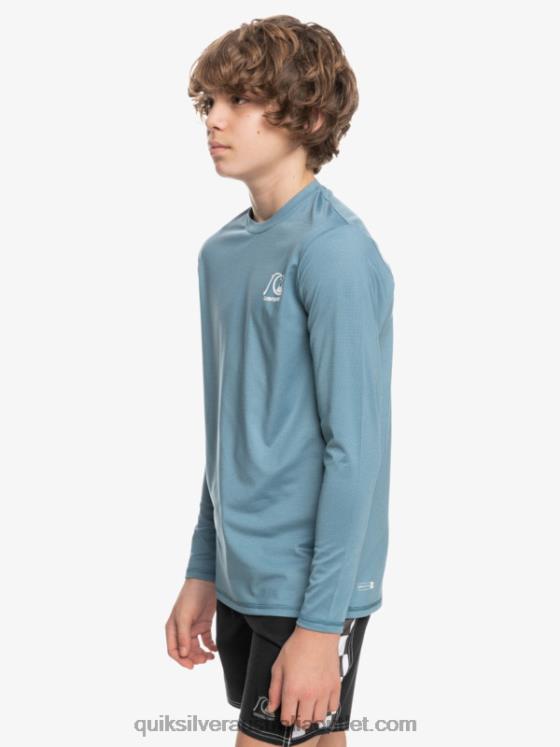 Quiksilver Boys 8-16 Heritage Heather Long Sleeve UPF 50 Surf T-Shirt H2N4B2201 provincial blue heather