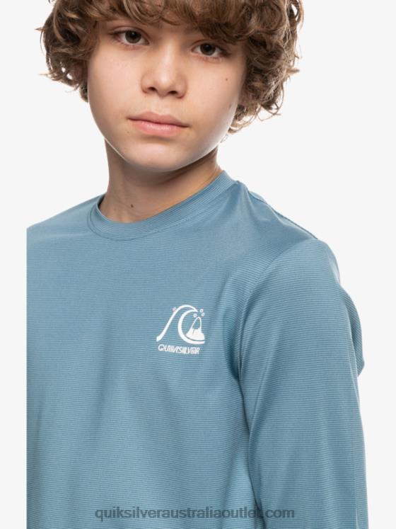 Quiksilver Boys 8-16 Heritage Heather Long Sleeve UPF 50 Surf T-Shirt H2N4B2201 provincial blue heather