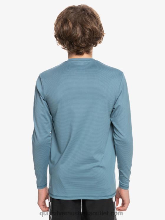Quiksilver Boys 8-16 Heritage Heather Long Sleeve UPF 50 Surf T-Shirt H2N4B2201 provincial blue heather