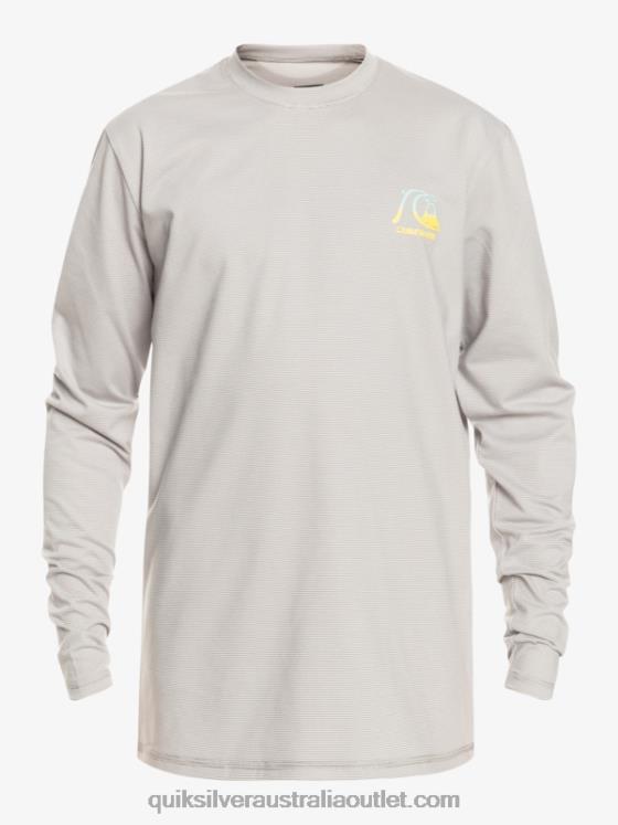 Quiksilver Boys 8-16 Heritage Heather Long Sleeve UPF 50 Surf T-Shirt H2N4B2202 sleet heather