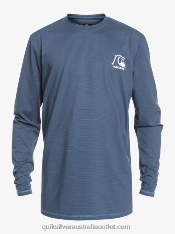 Quiksilver Boys 8-16 Heritage Heather Long Sleeve UPF 50 Surf T-Shirt H2N4B2203 insignia blue heather