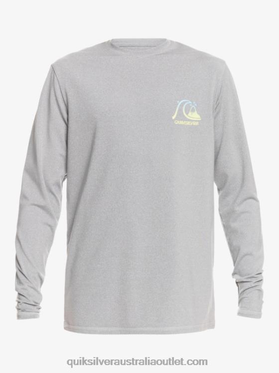 Quiksilver Boys 8-16 Heritage Heather Long Sleeve UPF 50 Surf Tee H2N4B2261 sleet heather