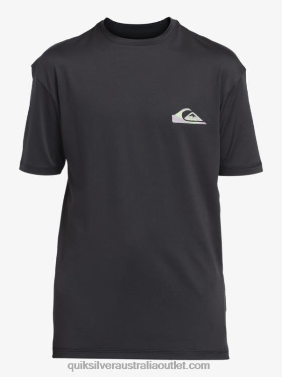 Quiksilver Boys 8-16 Mix Session UPF 50 Short Sleeve Surf Tee H2N4B2012 tarmac