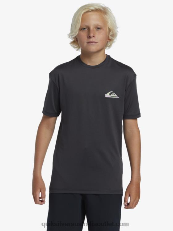 Quiksilver Boys 8-16 Mix Session UPF 50 Short Sleeve Surf Tee H2N4B2012 tarmac