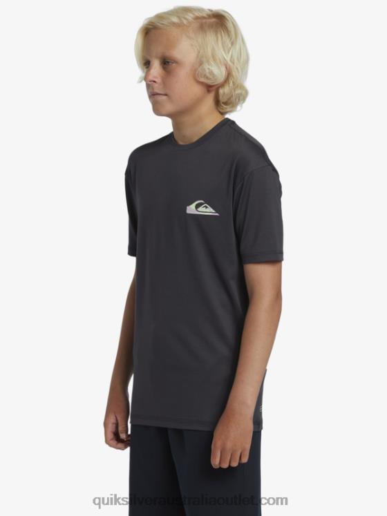 Quiksilver Boys 8-16 Mix Session UPF 50 Short Sleeve Surf Tee H2N4B2012 tarmac