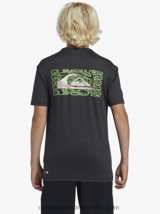 Quiksilver Boys 8-16 Mix Session UPF 50 Short Sleeve Surf Tee H2N4B2012 tarmac