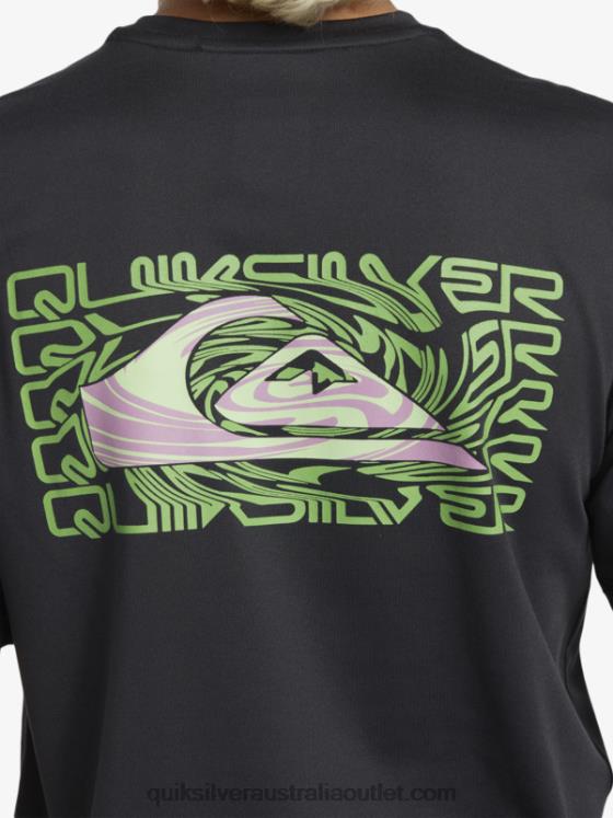 Quiksilver Boys 8-16 Mix Session UPF 50 Short Sleeve Surf Tee H2N4B2012 tarmac