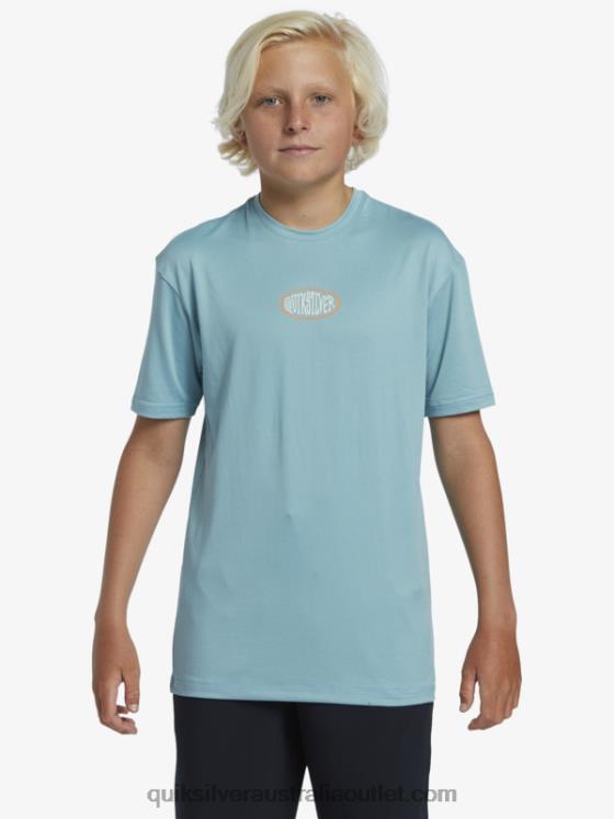 Quiksilver Boys 8-16 Mix Session UPF 50 Short Sleeve Surf Tee H2N4B2013 cameo blue