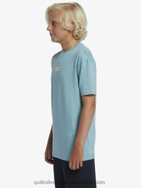 Quiksilver Boys 8-16 Mix Session UPF 50 Short Sleeve Surf Tee H2N4B2013 cameo blue