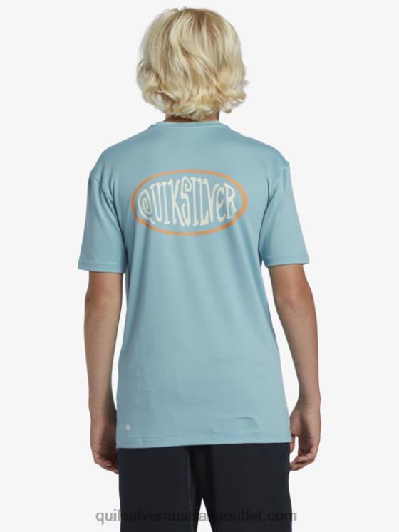 Quiksilver Boys 8-16 Mix Session UPF 50 Short Sleeve Surf Tee H2N4B2013 cameo blue