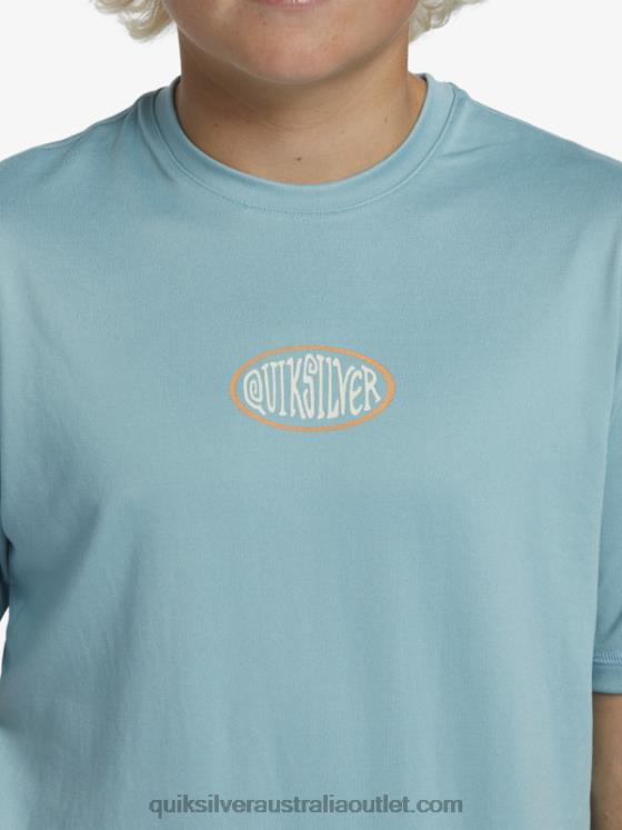 Quiksilver Boys 8-16 Mix Session UPF 50 Short Sleeve Surf Tee H2N4B2013 cameo blue