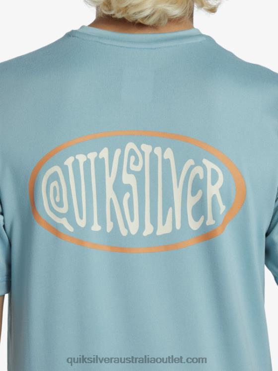 Quiksilver Boys 8-16 Mix Session UPF 50 Short Sleeve Surf Tee H2N4B2013 cameo blue