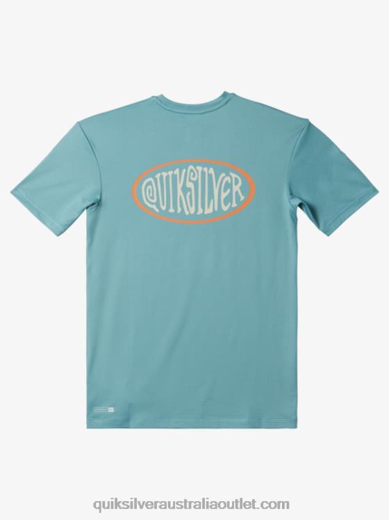 Quiksilver Boys 8-16 Mix Session UPF 50 Short Sleeve Surf Tee H2N4B2013 cameo blue