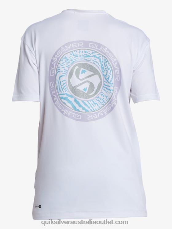 Quiksilver Boys 8-16 Mix Session UPF 50 Short Sleeve Surf Tee H2N4B2014 snow white