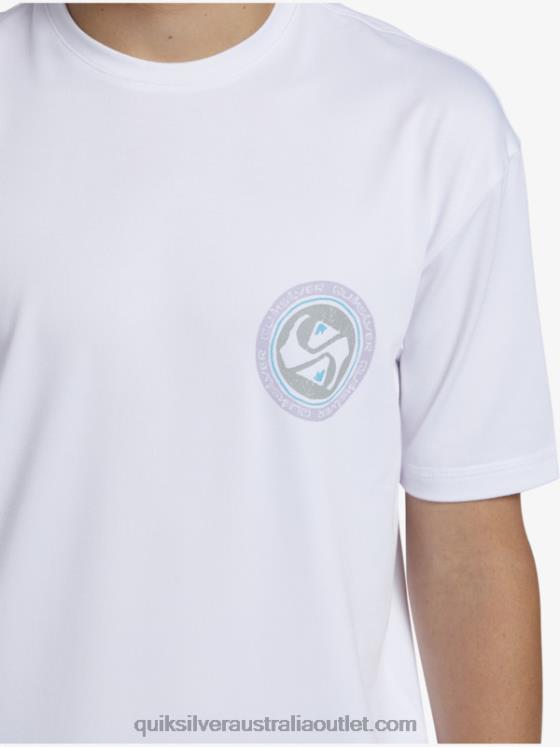 Quiksilver Boys 8-16 Mix Session UPF 50 Short Sleeve Surf Tee H2N4B2014 snow white