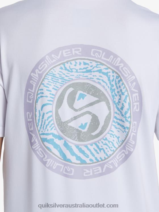 Quiksilver Boys 8-16 Mix Session UPF 50 Short Sleeve Surf Tee H2N4B2014 snow white