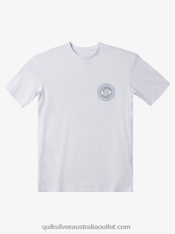Quiksilver Boys 8-16 Mix Session UPF 50 Short Sleeve Surf Tee H2N4B2014 snow white
