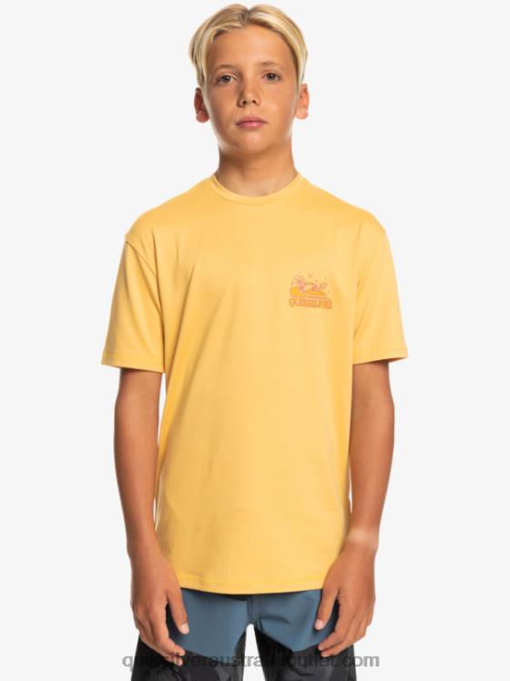 Quiksilver Boys 8-16 Mix Session UPF 50 Short Sleeve Surf Tee H2N4B2015 wheat