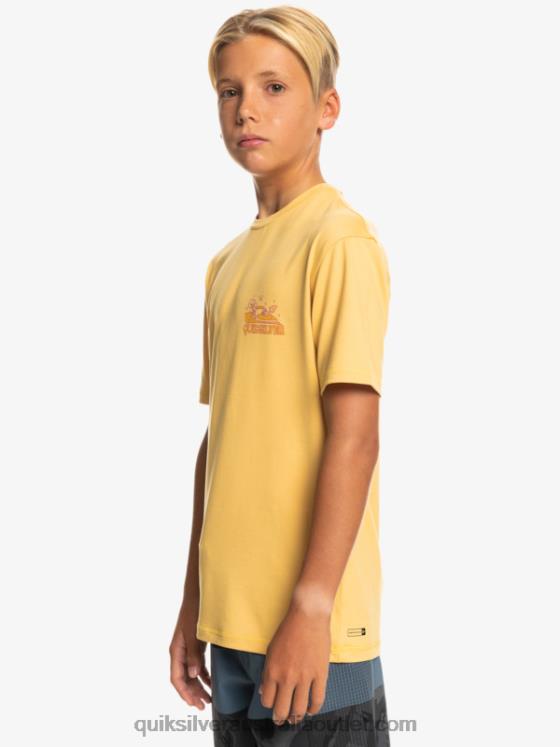 Quiksilver Boys 8-16 Mix Session UPF 50 Short Sleeve Surf Tee H2N4B2015 wheat
