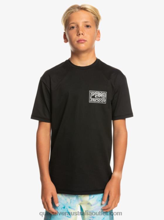 Quiksilver Boys 8-16 Mix Session UPF 50 Short Sleeve Surf Tee H2N4B2016 black