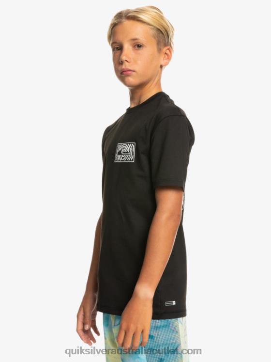 Quiksilver Boys 8-16 Mix Session UPF 50 Short Sleeve Surf Tee H2N4B2016 black