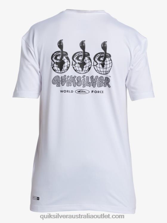 Quiksilver Boys 8-16 Mix Session UPF 50 Short Sleeve Surf Tee H2N4B2017 white