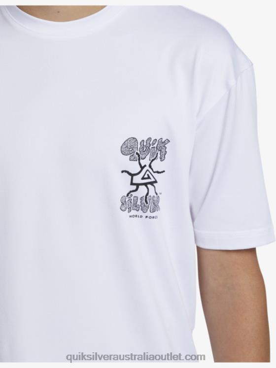 Quiksilver Boys 8-16 Mix Session UPF 50 Short Sleeve Surf Tee H2N4B2017 white