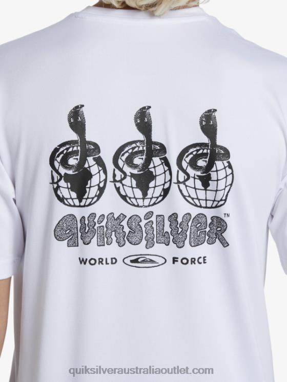 Quiksilver Boys 8-16 Mix Session UPF 50 Short Sleeve Surf Tee H2N4B2017 white