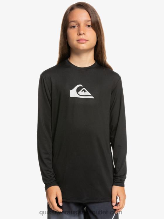 Quiksilver Boys 8-16 Solid Streak Ls Youth L/SL Surf Tee H2N4B2117 black