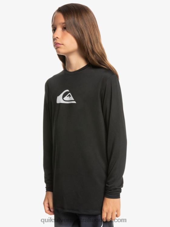 Quiksilver Boys 8-16 Solid Streak Ls Youth L/SL Surf Tee H2N4B2117 black