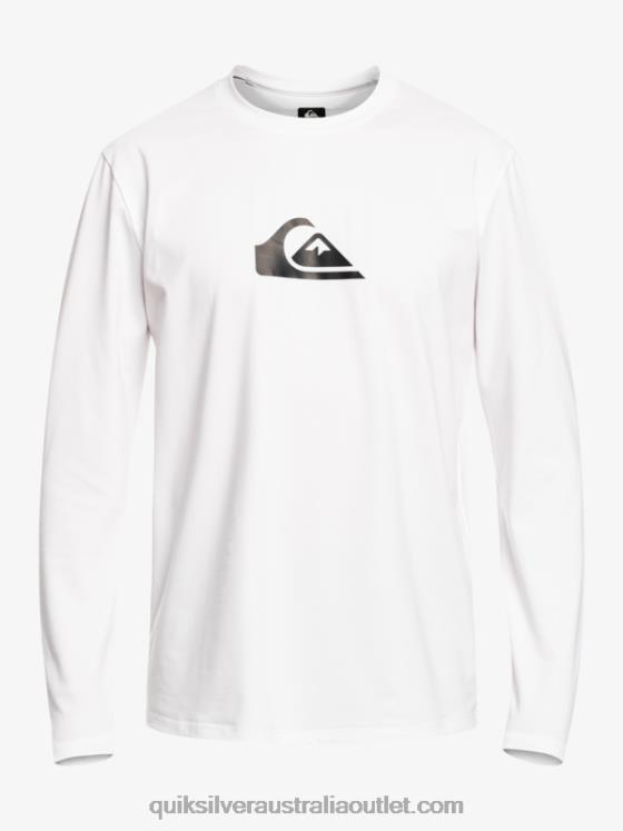 Quiksilver Boys 8-16 Solid Streak Ls Youth L/SL Surf Tee H2N4B2118 white