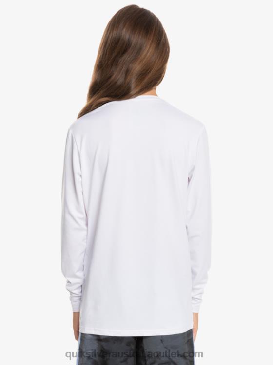 Quiksilver Boys 8-16 Solid Streak Ls Youth L/SL Surf Tee H2N4B2118 white