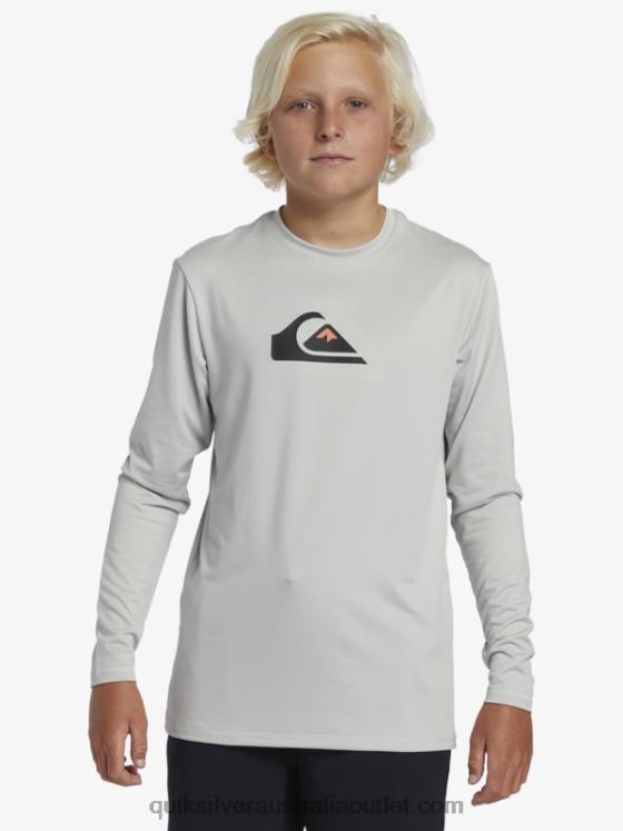 Quiksilver Boys 8-16 Solid Streak Ls Youth L/SL Surf Tee H2N4B2119 gray violet