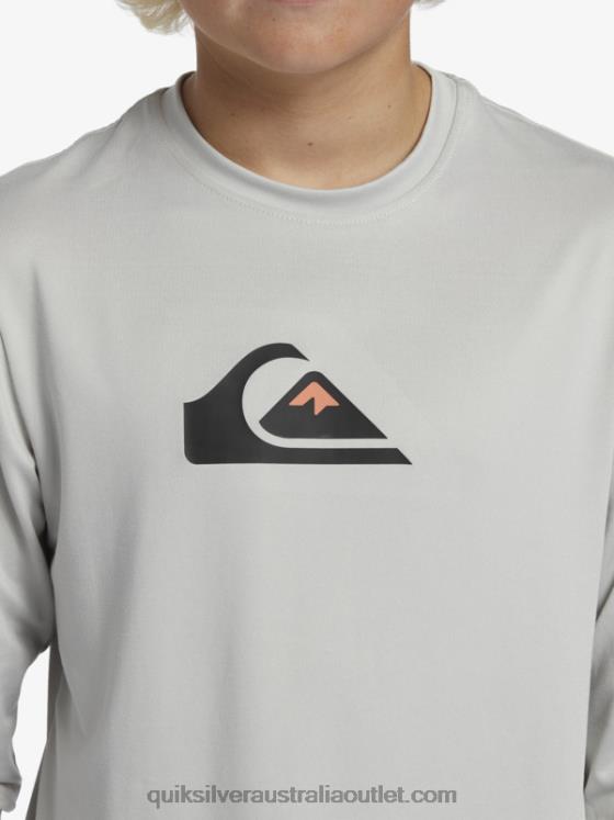 Quiksilver Boys 8-16 Solid Streak Ls Youth L/SL Surf Tee H2N4B2119 gray violet