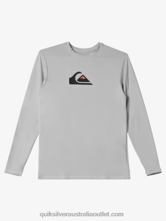 Quiksilver Boys 8-16 Solid Streak Ls Youth L/SL Surf Tee H2N4B2119 gray violet
