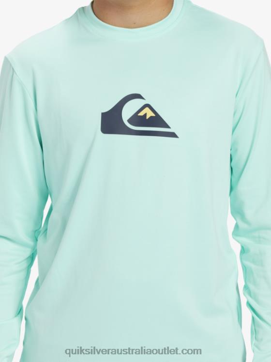 Quiksilver Boys 8-16 Solid Streak Ls Youth L/SL Surf Tee H2N4B2120 beach glass