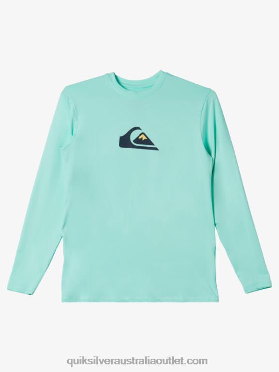 Quiksilver Boys 8-16 Solid Streak Ls Youth L/SL Surf Tee H2N4B2120 beach glass