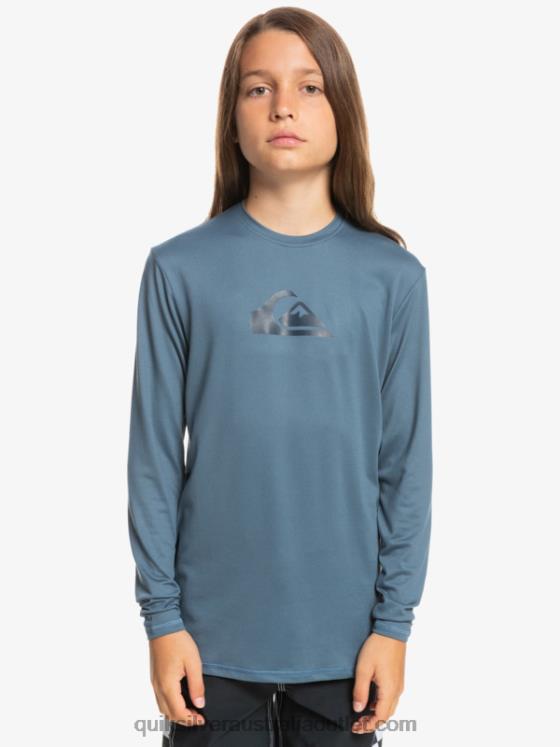Quiksilver Boys 8-16 Solid Streak Ls Youth L/SL Surf Tee H2N4B2121 bering sea