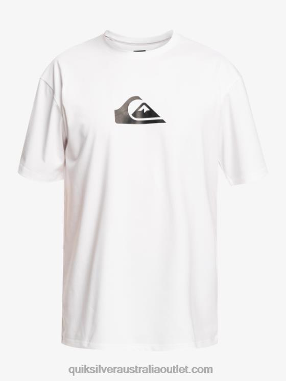Quiksilver Boys 8-16 Solid Streak Short Sleeve UPF 50 Surf T-Shirt H2N4B2132 white
