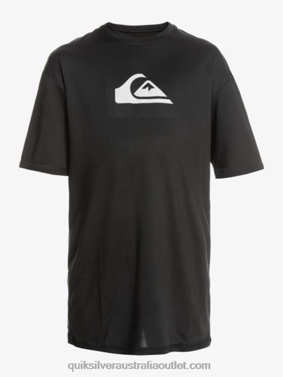 Quiksilver Boys 8-16 Solid Streak Short Sleeve UPF 50 Surf T-Shirt H2N4B2134 black