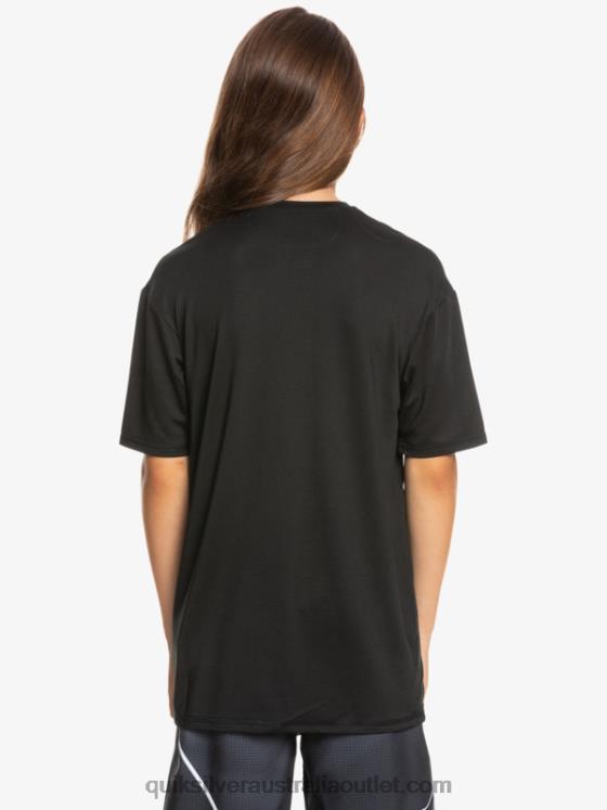 Quiksilver Boys 8-16 Solid Streak Short Sleeve UPF 50 Surf T-Shirt H2N4B2134 black