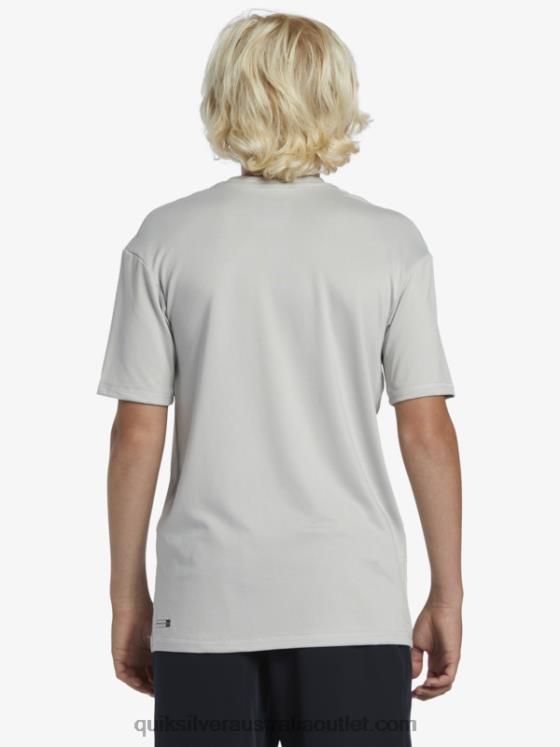 Quiksilver Boys 8-16 Solid Streak Short Sleeve UPF 50 Surf T-Shirt H2N4B2135 gray violet