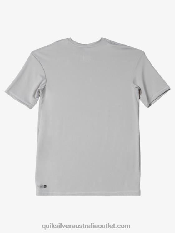 Quiksilver Boys 8-16 Solid Streak Short Sleeve UPF 50 Surf T-Shirt H2N4B2135 gray violet