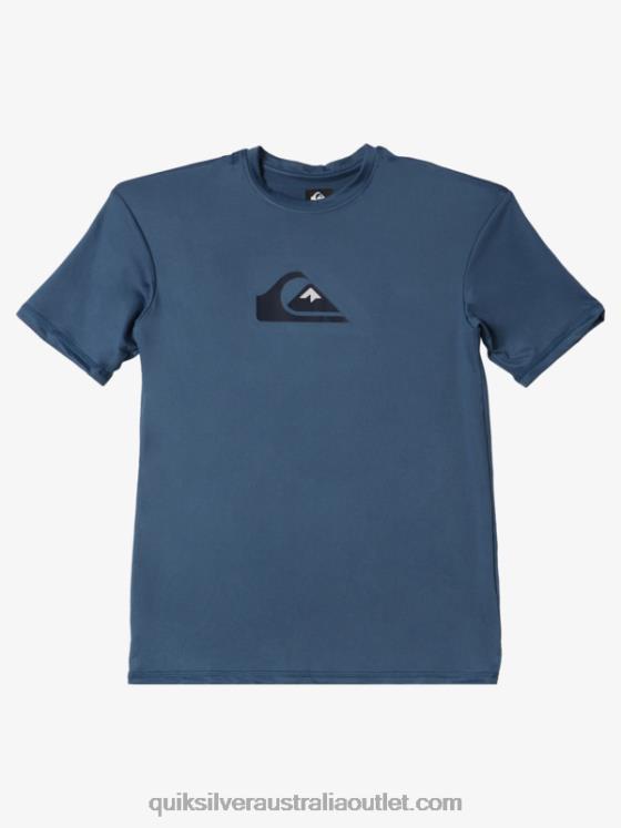 Quiksilver Boys 8-16 Solid Streak Short Sleeve UPF 50 Surf T-Shirt H2N4B2136 bering sea