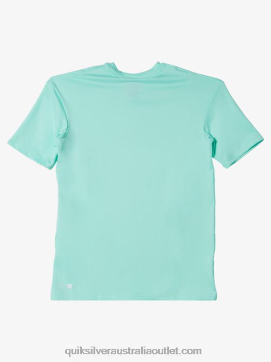 Quiksilver Boys 8-16 Solid Streak Short Sleeve UPF 50 Surf T-Shirt H2N4B2137 beach glass