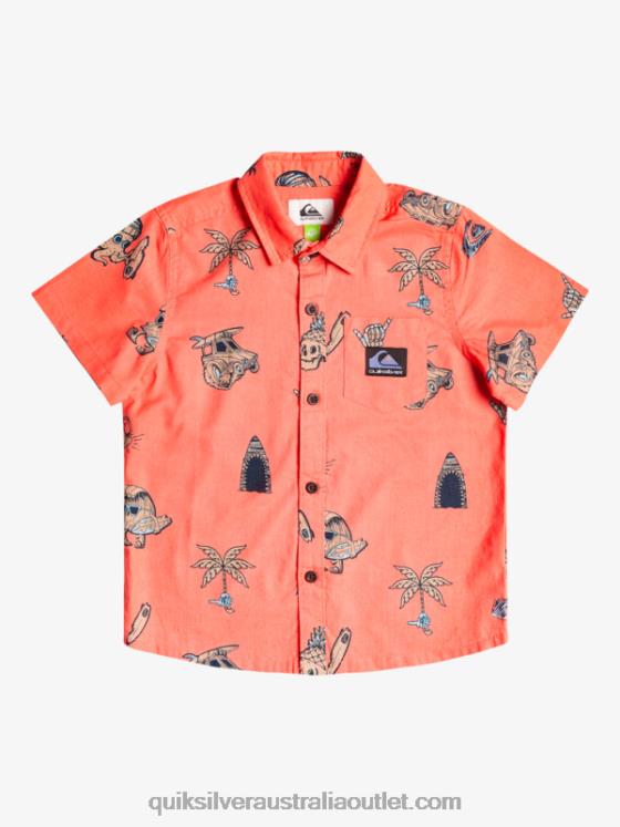 Quiksilver Boys 2-7 Nono Surfday Shirt H2N4B2130 fresh salmon nono surfday boy