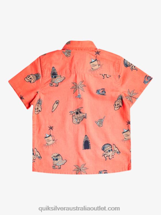 Quiksilver Boys 2-7 Nono Surfday Shirt H2N4B2130 fresh salmon nono surfday boy