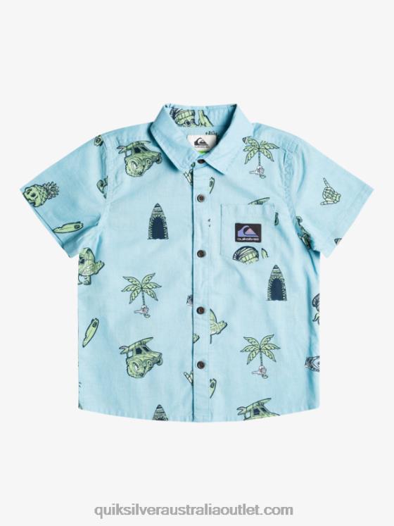 Quiksilver Boys 2-7 Nono Surfday Shirt H2N4B2131 sky blue - nono surfday boy231