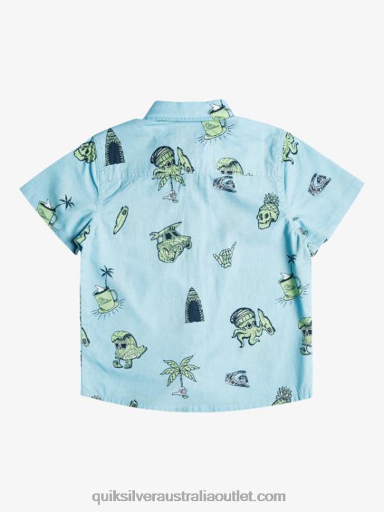 Quiksilver Boys 2-7 Nono Surfday Shirt H2N4B2131 sky blue - nono surfday boy231