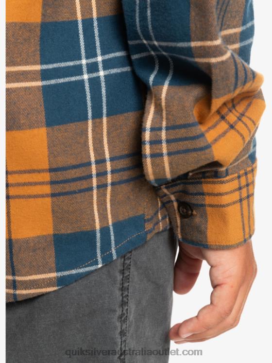 Quiksilver Boys 8-16 Halidon Hooded Long Sleeve Shirt H2N4B2309 brown sugar harelaw